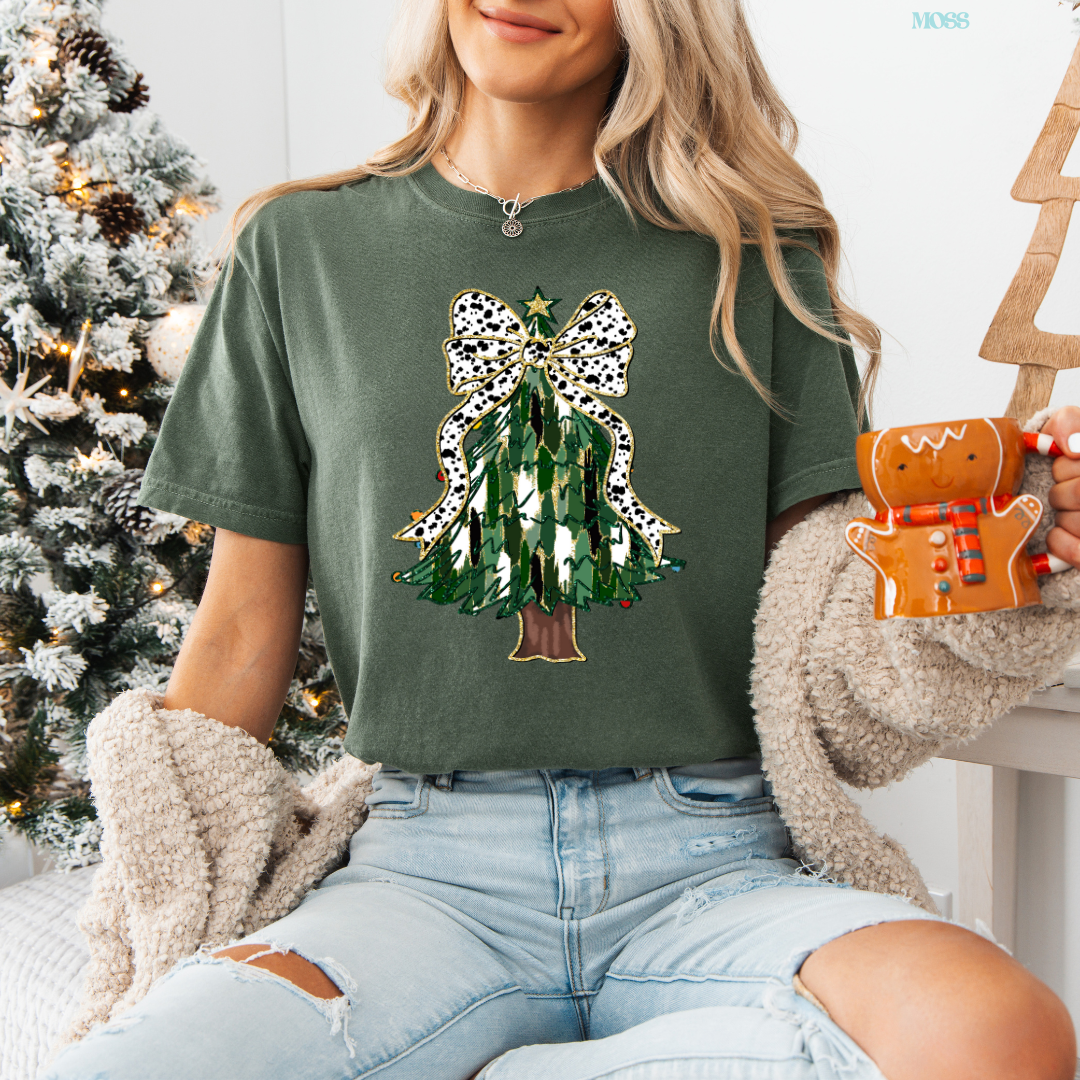 Coquette Christmas Tree Comfort Colors T-Shirt