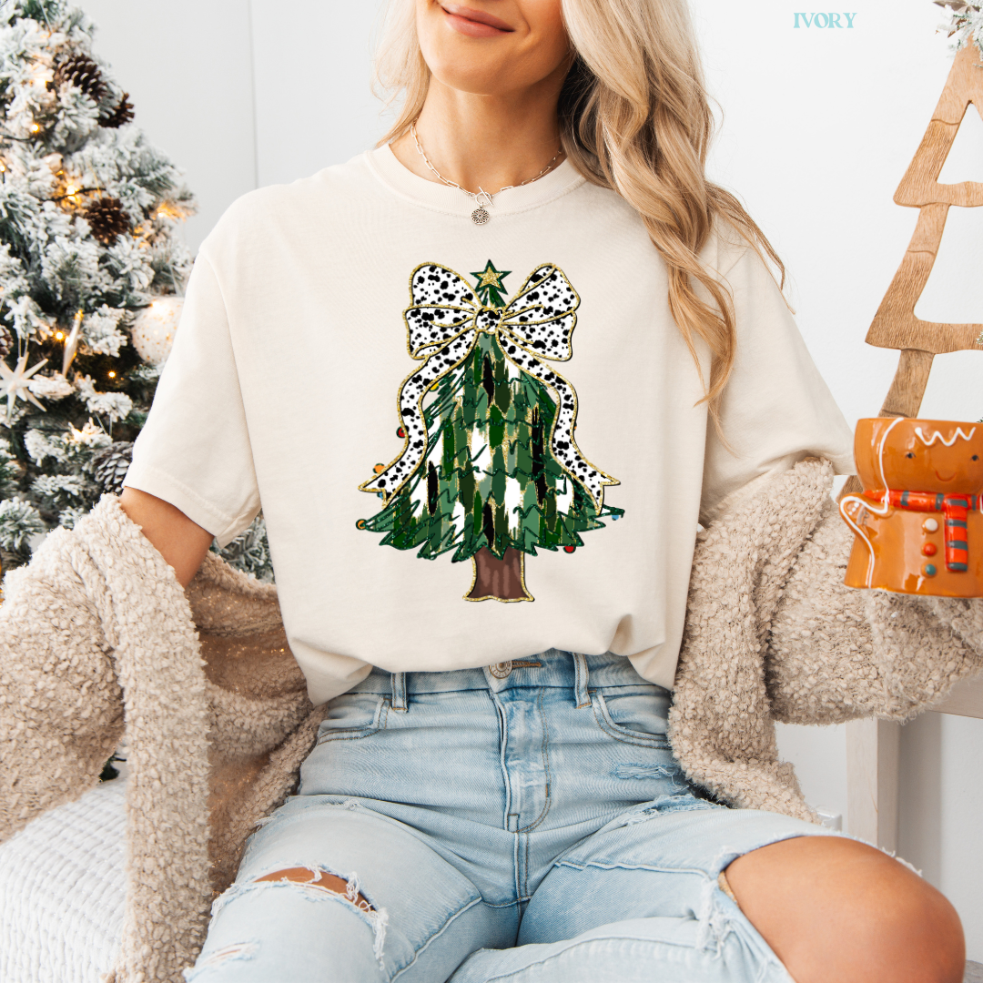 Coquette Christmas Tree Comfort Colors T-Shirt