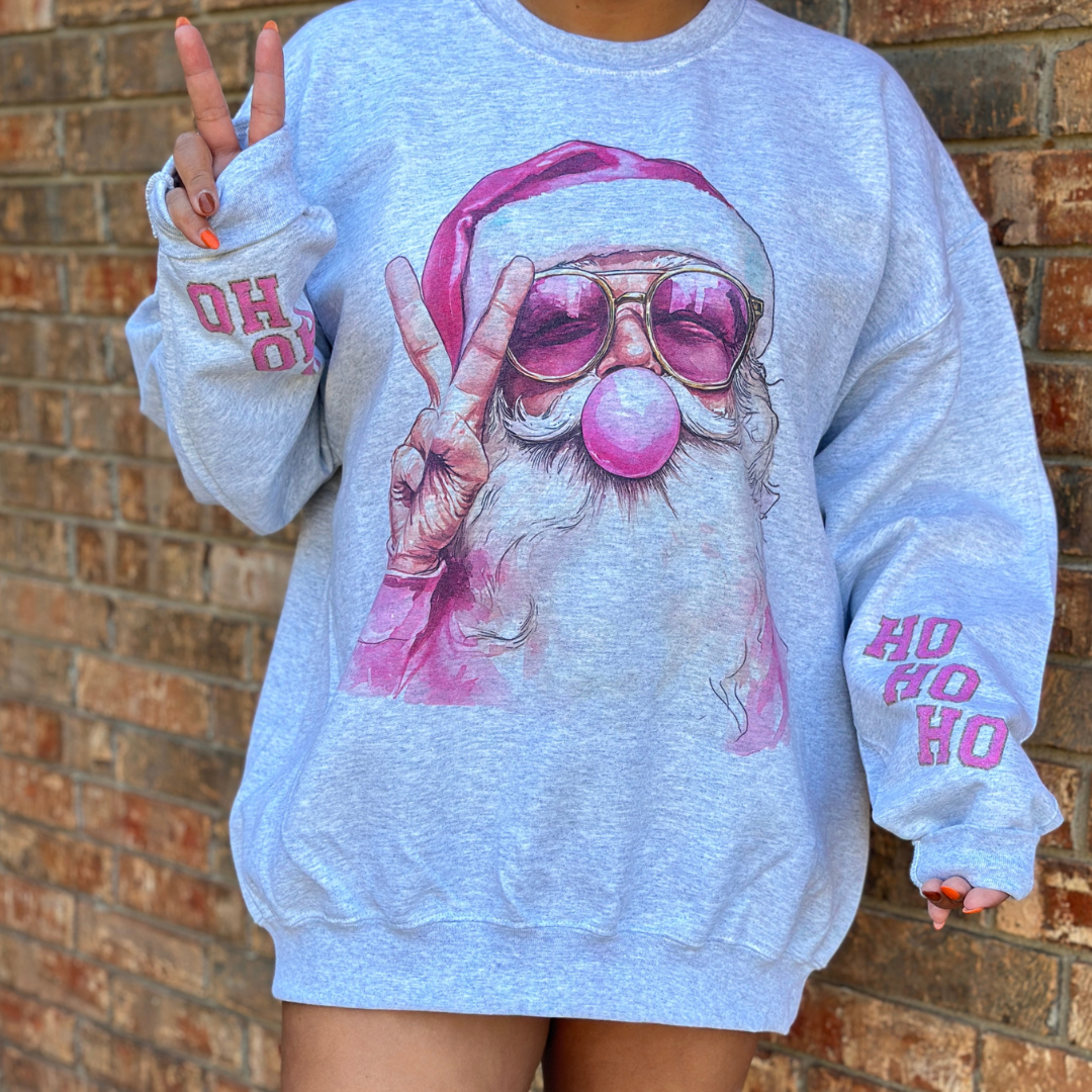 Pink Vintage Santa Sweatshirt