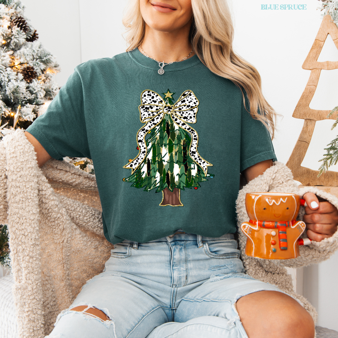 Coquette Christmas Tree Comfort Colors T-Shirt