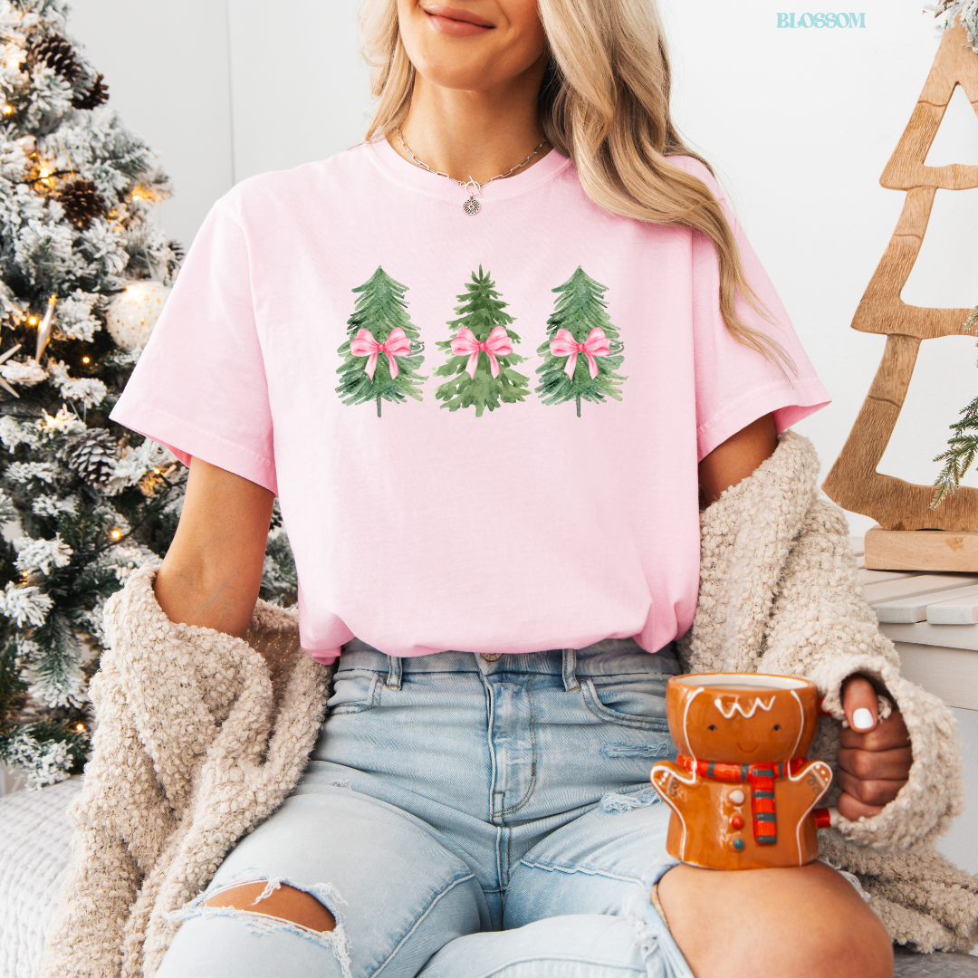 Coquette Christmas Trees  Comfort Colors T-Shirt