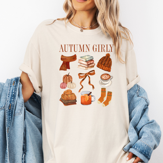 Autumn Girly Comfort Colors T-Shirt