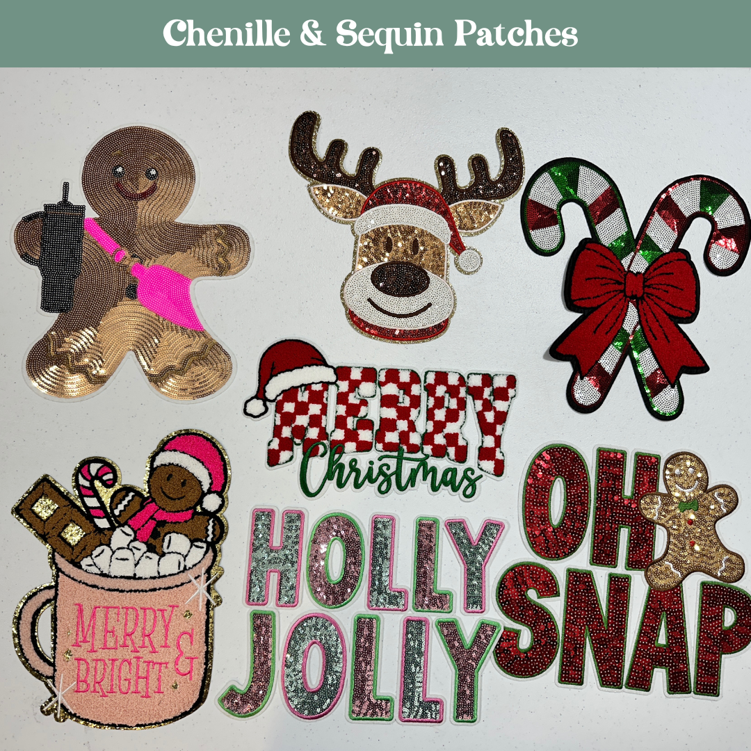 Chenille and Sequin Patches