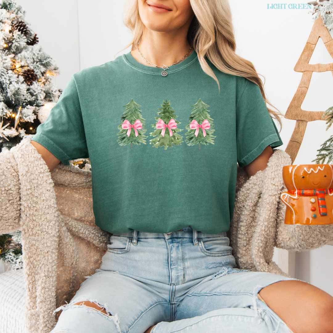 Coquette Christmas Trees  Comfort Colors T-Shirt