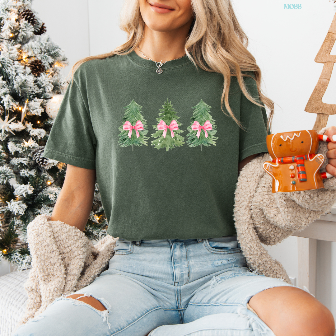 Coquette Christmas Trees  Comfort Colors T-Shirt