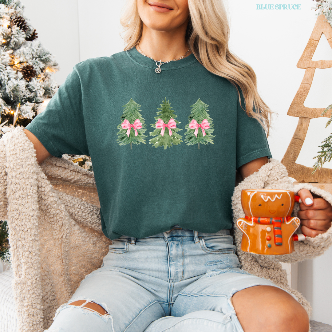 Coquette Christmas Trees  Comfort Colors T-Shirt