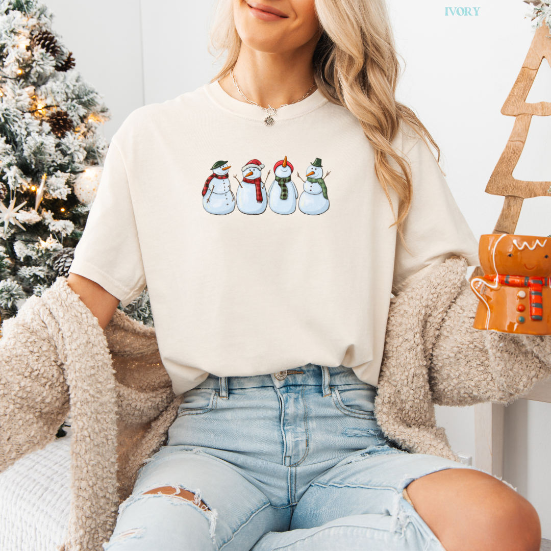 Christmas Snowman Comfort Colors T-Shirt